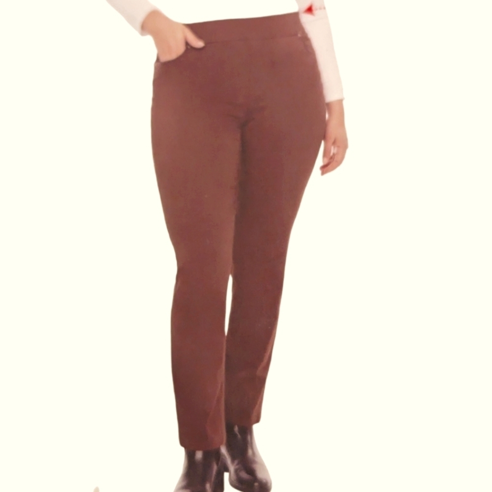 NEW UP! Pull on Cotton Pants | Brown